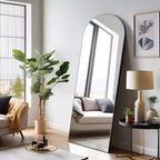 Miroir pleine longueur de 71x31 avec dessus arqué, cadre noir, pour salle de bain ou salon