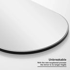 Miroir pleine longueur de 71x31 avec dessus arqué, cadre noir, pour salle de bain ou salon