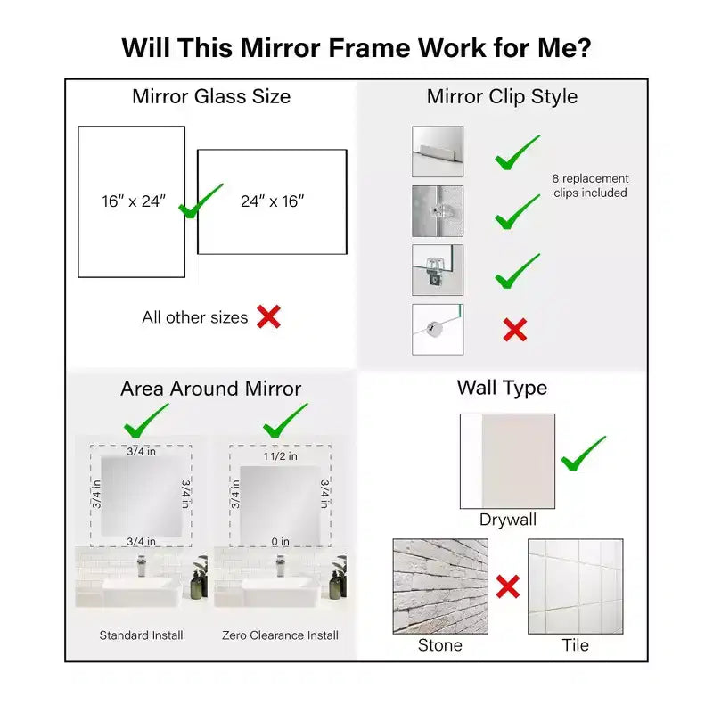 Kit de bordure de cadre de miroir de salle de bain Mirror Makeover - Cadre entièrement assemblé autocollant - Miroir NON inclus - Finition étroite bronze accentuée