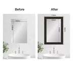 Kit de bordure de cadre de miroir de salle de bain Mirror Makeover - Cadre entièrement assemblé autocollant - Miroir NON inclus - Finition étroite bronze accentuée
