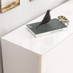 Commode 8 tiroirs avec éclairage intégré, finition brillante, style moderne