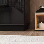 Commode 8 tiroirs avec éclairage intégré, finition brillante, style moderne