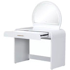 Table de toilette 40 W avec miroir lumineux à écran tactile et grand tiroir, blanche