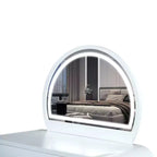 Table de toilette 40 W avec miroir lumineux à écran tactile et grand tiroir, blanche