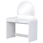 Table de toilette 40 W avec miroir lumineux à écran tactile et grand tiroir, blanche