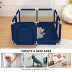 Parc bébé 50x50 à 4 panneaux grand et sécurisé, portable
