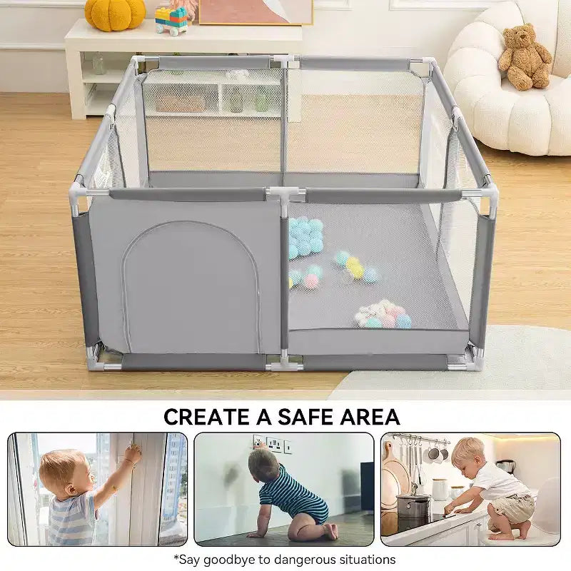 Parc bébé 50x50 à 4 panneaux grand et sécurisé, portable