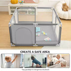 Parc bébé 50x50 à 4 panneaux grand et sécurisé, portable