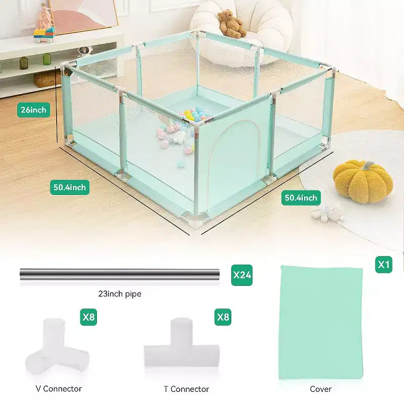 Parc bébé 50x50 à 4 panneaux grand et sécurisé, portable
