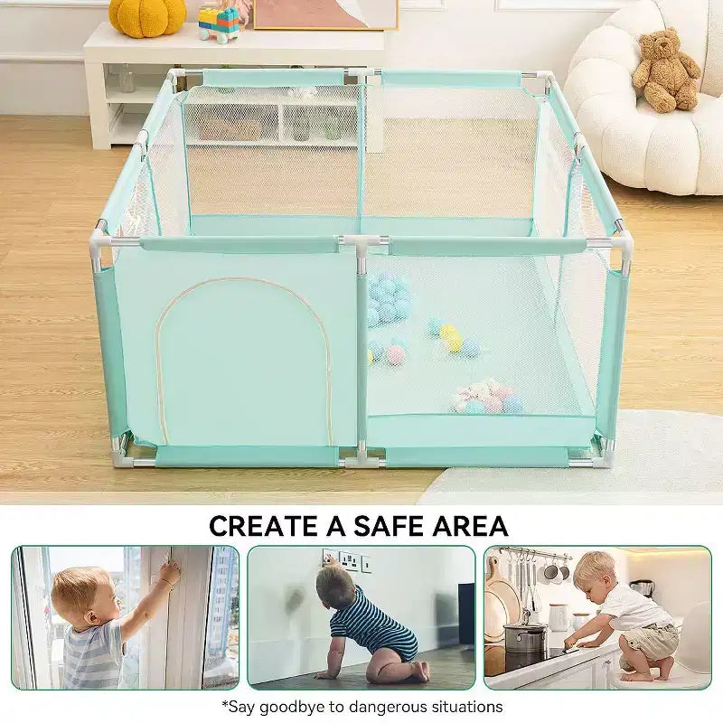 Parc bébé 50x50 à 4 panneaux grand et sécurisé, portable