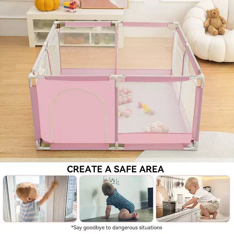 Parc bébé 50x50 à 4 panneaux grand et sécurisé, portable
