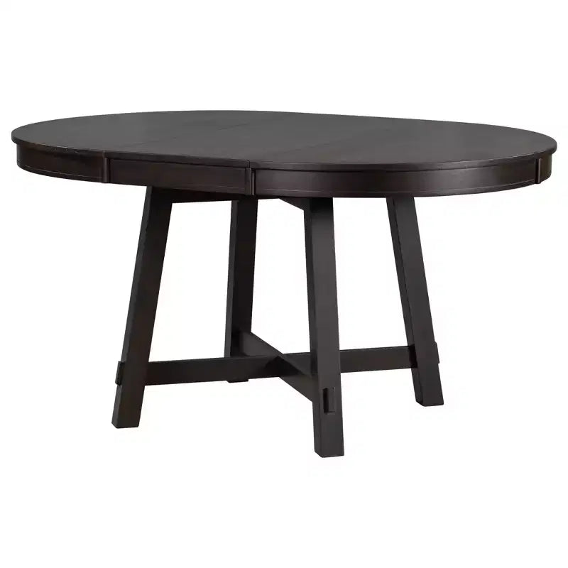 Table à manger de ferme avec piètement en X à 4 pieds et rallonge de 40,6 cm