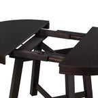 Table à manger de ferme avec piètement en X à 4 pieds et rallonge de 40,6 cm
