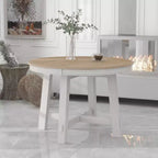 Table à manger de ferme avec piètement en X à 4 pieds et rallonge de 40,6 cm