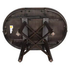 Table à manger de ferme avec piètement en X à 4 pieds et rallonge de 40,6 cm