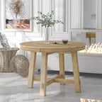 Table à manger de ferme avec piètement en X à 4 pieds et rallonge de 40,6 cm