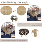 Table à manger de ferme avec piètement en X à 4 pieds et rallonge de 40,6 cm