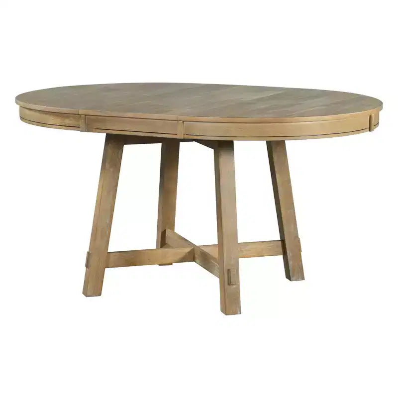 Table à manger de ferme avec piètement en X à 4 pieds et rallonge de 40,6 cm