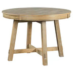 Table à manger de ferme avec piètement en X à 4 pieds et rallonge de 40,6 cm
