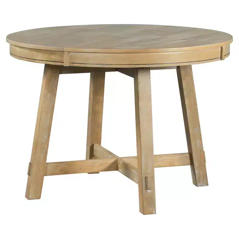 Table à manger de ferme avec piètement en X à 4 pieds et rallonge de 40,6 cm
