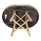 Table à manger de ferme avec piètement en X à 4 pieds et rallonge de 40,6 cm
