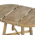 Table à manger de ferme avec piètement en X à 4 pieds et rallonge de 40,6 cm