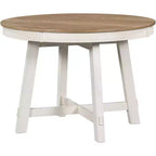 Table à manger de ferme avec piètement en X à 4 pieds et rallonge de 40,6 cm