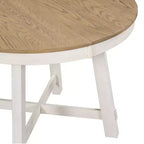 Table à manger de ferme avec piètement en X à 4 pieds et rallonge de 40,6 cm