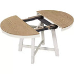 Table à manger de ferme avec piètement en X à 4 pieds et rallonge de 40,6 cm