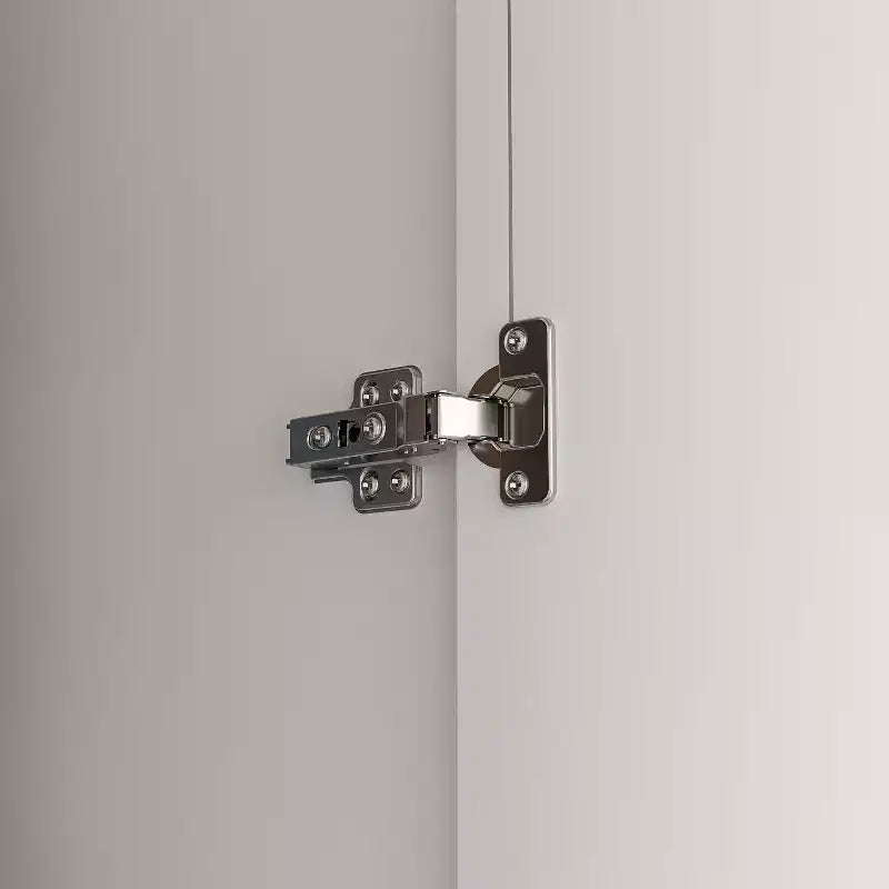 Armoire double-porte blanche minimaliste avec penderie et rangements organisés