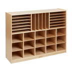 ECR4Kids Multi-Section Mobile Tray Cabinet with Cubby Storage Compartments, Kids Furniture