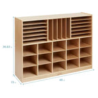 Meuble de rangement mobile à plusieurs sections avec compartiments de rangement cubby, Meuble pour enfants