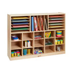 Meuble de rangement mobile à plusieurs sections avec compartiments de rangement cubby, Meuble pour enfants