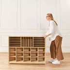 Meuble de rangement mobile à plusieurs sections avec compartiments de rangement cubby, Meuble pour enfants