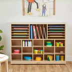 Meuble de rangement mobile à plusieurs sections avec compartiments de rangement cubby, Meuble pour enfants