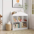 Étagère à 5 compartiments, Bibliothèque pour enfants, Meuble de rangement pour maisonnette pour tout-petits, pour salle de jeux, chambre d'enfant, chambre de bébé