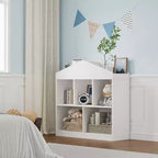 Étagère à 5 compartiments, Bibliothèque pour enfants, Meuble de rangement pour maisonnette pour tout-petits, pour salle de jeux, chambre d'enfant, chambre de bébé