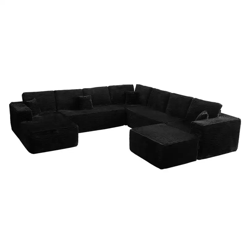 Canapé modulable en U, canapés modernes minimalistes de 27 pouces de profondeur pour salon, style 4