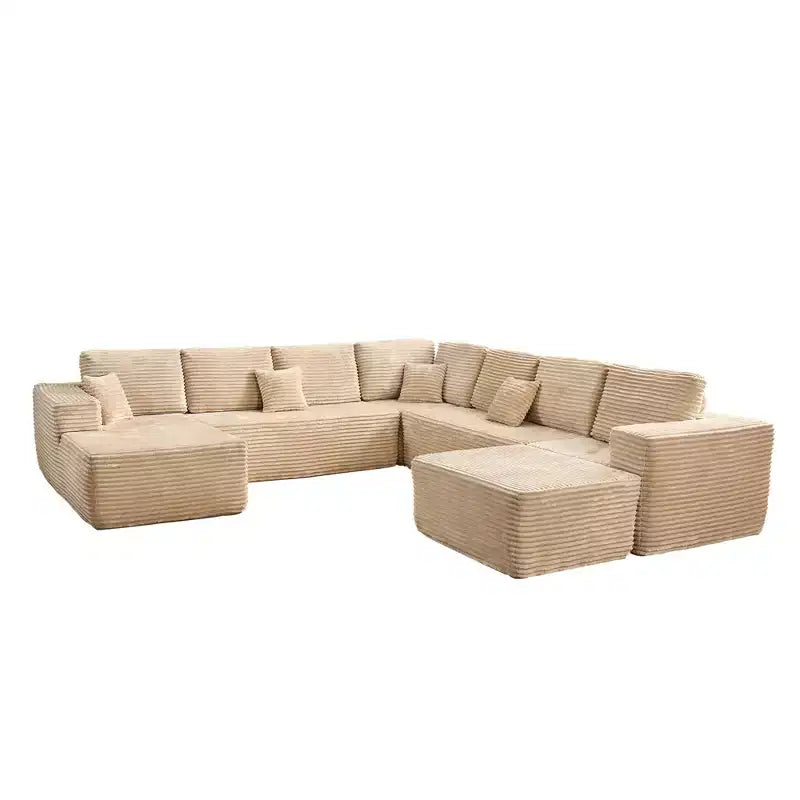 Canapé modulable en U, canapés modernes minimalistes de 27 pouces de profondeur pour salon, style 4