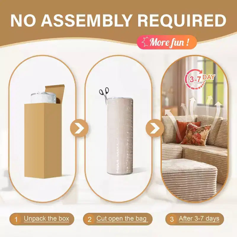 Canapé modulable en U, canapés modernes minimalistes de 27 pouces de profondeur pour salon, style 4