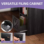 Bureau d'angle en forme de L de 60 pouces avec tiroir de classement et armoire de rangement pour bureau à domicile, salle d'étude