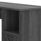 Bureau d'angle en forme de L de 60 pouces avec tiroir de classement et armoire de rangement pour bureau à domicile, salle d'étude