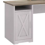 Bureau d'angle en forme de L de 60 pouces avec tiroir de classement et armoire de rangement pour bureau à domicile, salle d'étude