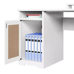 Bureau d'angle en forme de L de 60 pouces avec tiroir de classement et armoire de rangement pour bureau à domicile, salle d'étude