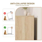 Commode en rotin à 7 tiroirs, 140 cm de large, avec poignées en métal et base en bois robuste pour chambre à coucher, salon, chambre d'enfant