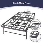 Lit pliant avec matelas de 12,7 cm, lit d'appoint portable pour camping, lit pliant rembourré avec roulettes, taille double