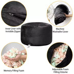 Grand pouf de 4 pieds pour adultes/adolescents avec remplissage en mousse déchiquetée, canapé pouf confortable avec remplissage inclus, poufs en tissu velours doux, 4 pieds