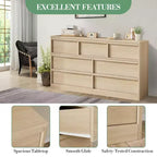 Commode, Buffet en bois durable avec tiroirs et plateau spacieux, Meuble de chambre à coucher de style scandinave, pour salon, couloir