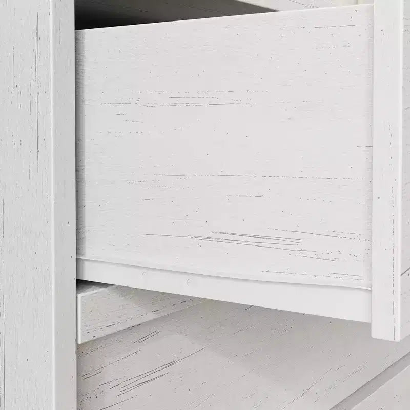 Commode, Buffet en bois durable avec tiroirs et plateau spacieux, Meuble de chambre à coucher de style scandinave, pour salon, couloir