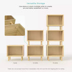 Table d'appoint cube de rangement empilable avec porte et étagères personnalisables